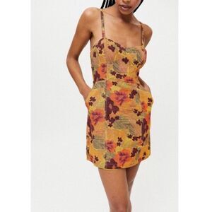 Urban Outfitters Sweet on You Floral Mini dress retro Resort Tropical Small.  Bb